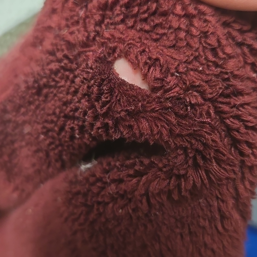 The North Face Deep Burgundy Fleece, Front Zip, Pockets, Logos, M, GUC - Picture 5 of 5
